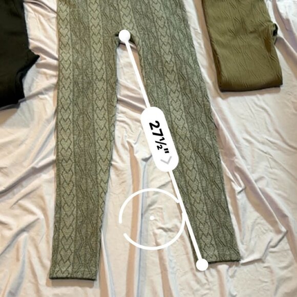 THREE pairs French Laundry brand Fleece-Lined Leggings (Blk, Brn, Gry) L/XL - Picture 11 of 13